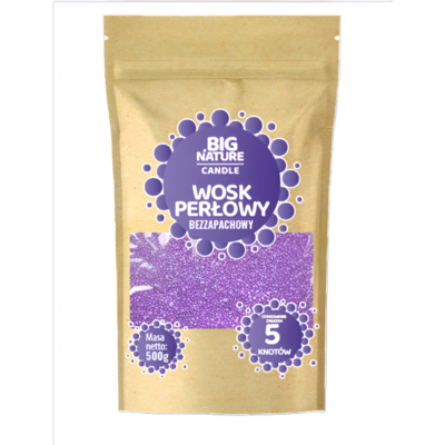 Wosk perłowy bezzapachowy - fioletowy 500g