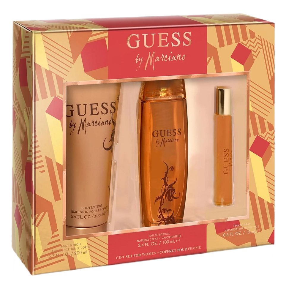 SET GUESS by Marciano EDT spray 100ml + EDT 15ml + BODY LOTION 200ml