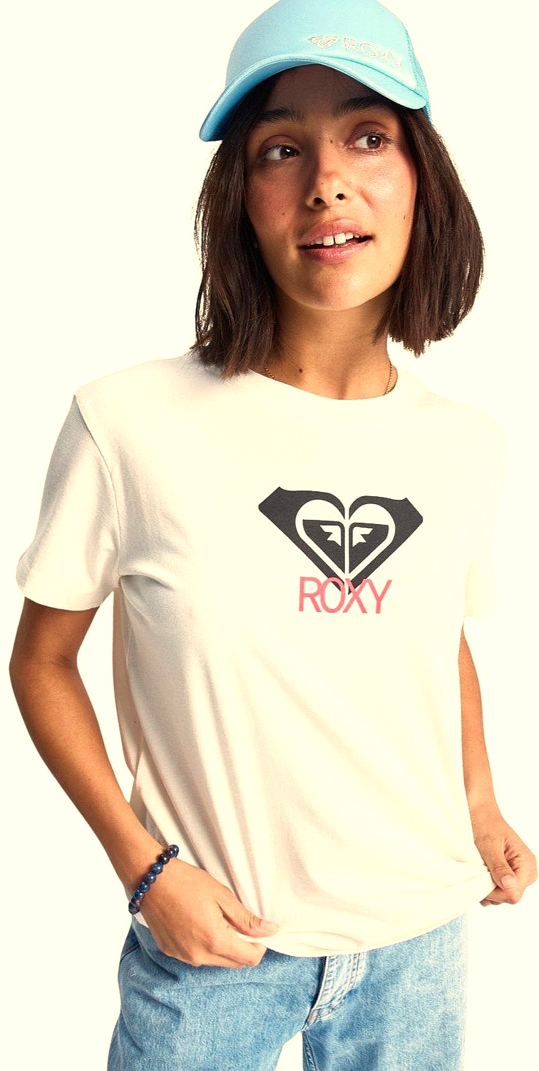 t-shirt damski ROXY OCEAN ROAD ART WBS0/EGRET