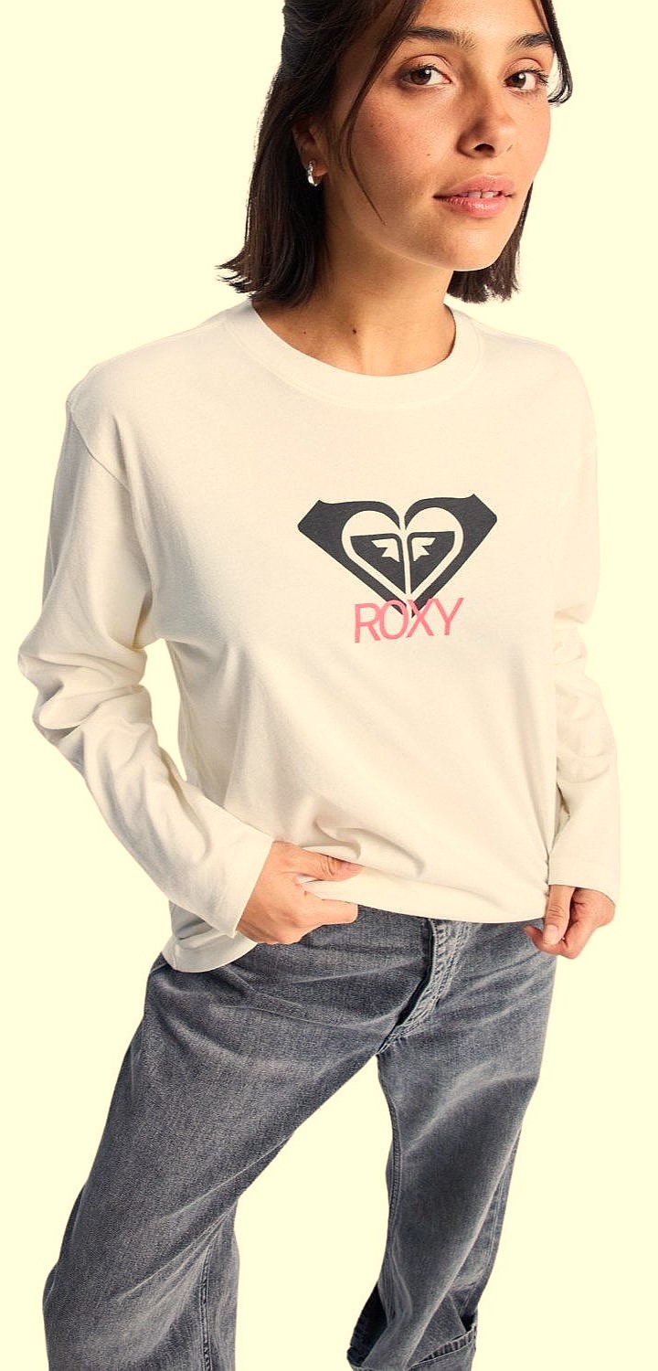 t-shirt damski ROXY HANGLOOSE ART LS WBS0/EGRET