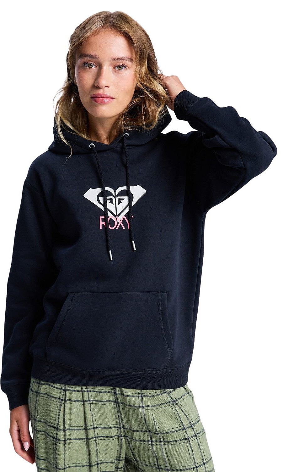 bluza damska ROXY SURF STOKED HOODIE BRUSHED ART KVJ0/TRUE BLACK