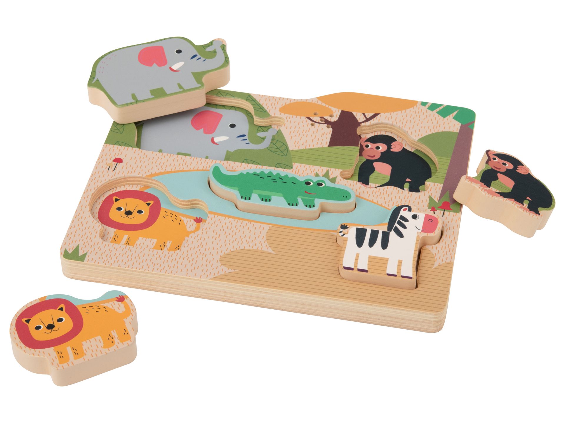 Lupilu Puzzle z efektem dźwiękowym 6 elementów Safari