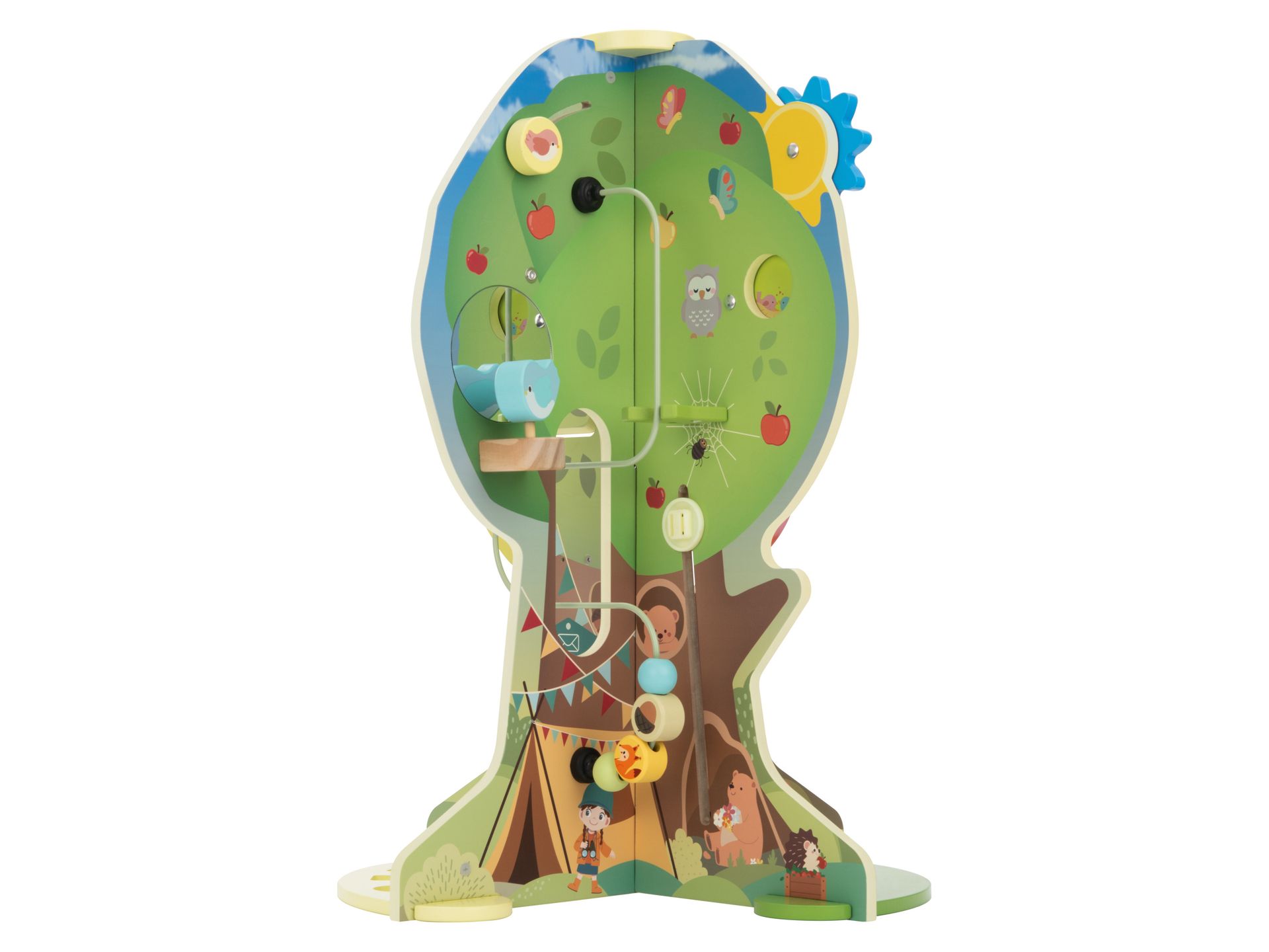 Lupilu Drewniana zabawka motoryczna Drzewo umiejętności motorycznych