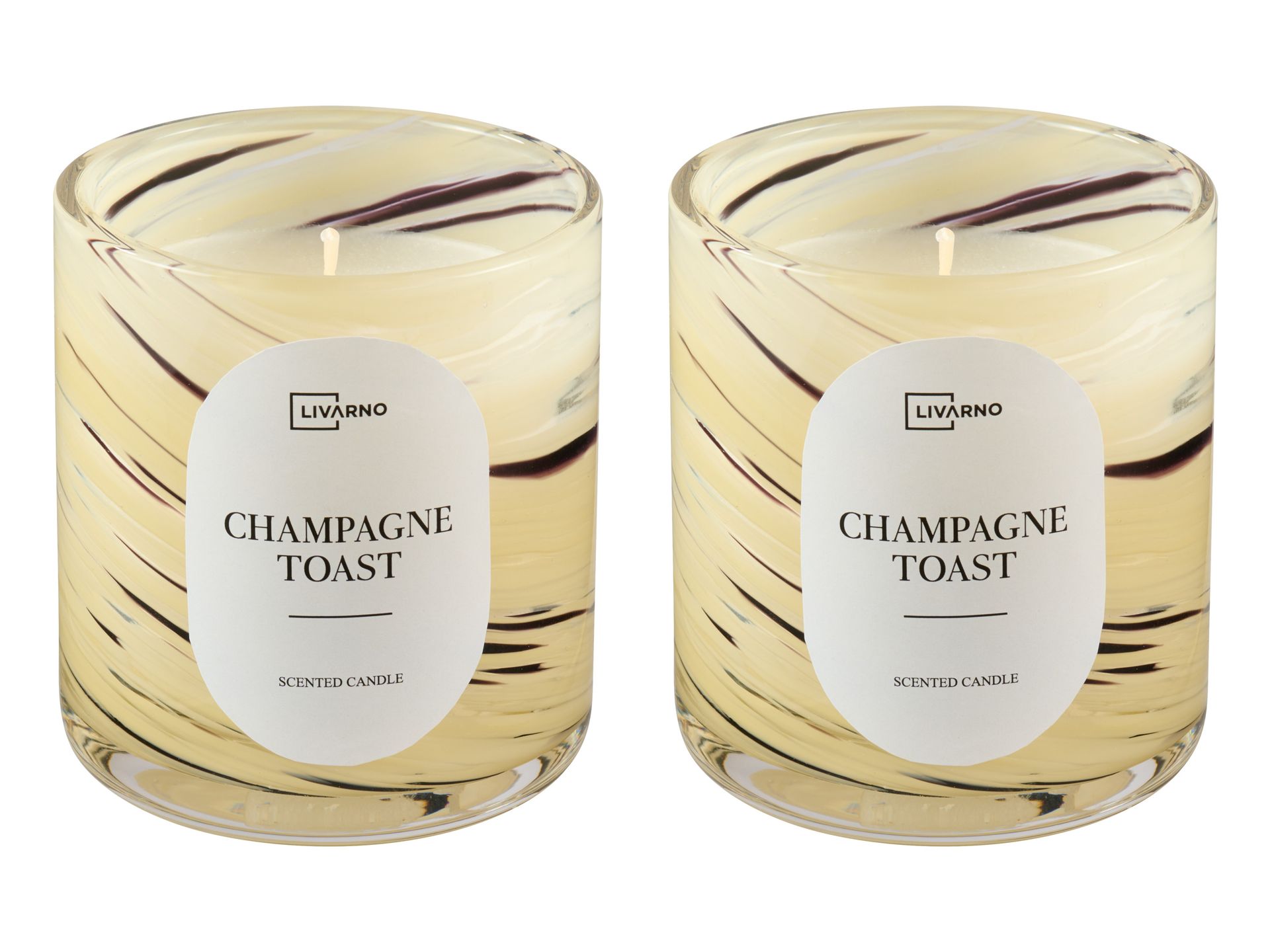 LIVARNO® Świeca zapachowa w szkle (2 kawałki marmuru)