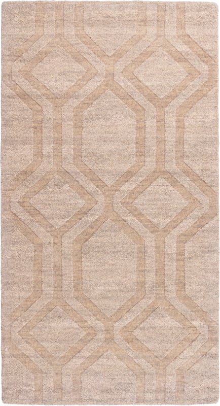 Dywan wełniany Lape Wool geometryczny beżowy 200 x 300 cm