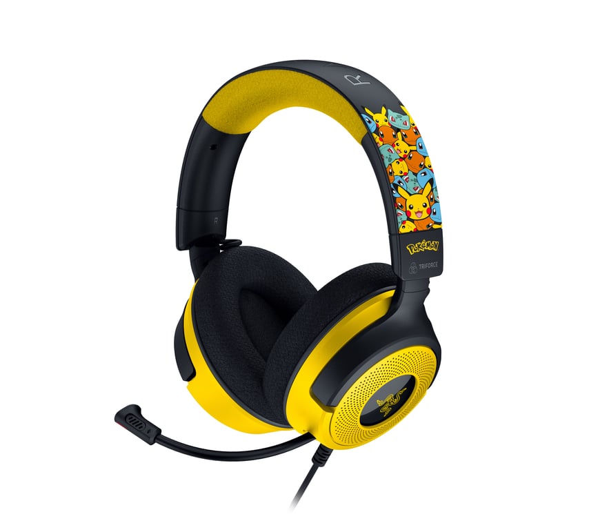Razer Kraken V4 X Pokemon Gaming USB Type-C / USB Type-A Czarny, Żółty