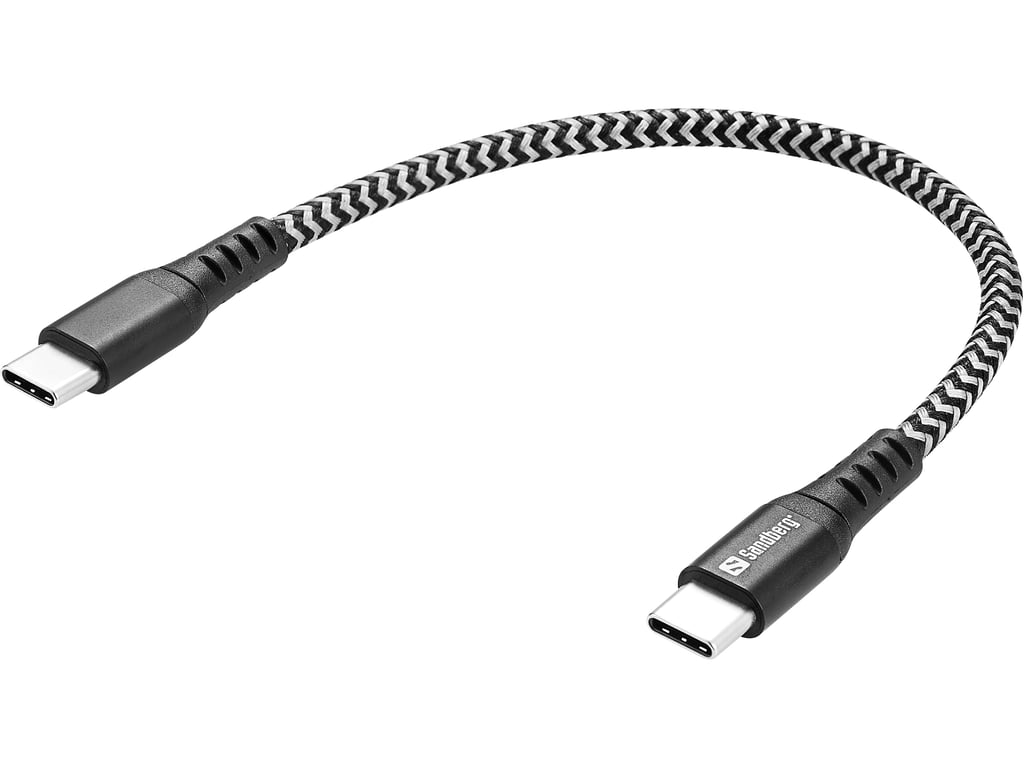 Sandberg 441-66 kabel USB USB 2.0 0,2 m USB C Czarny, Biały