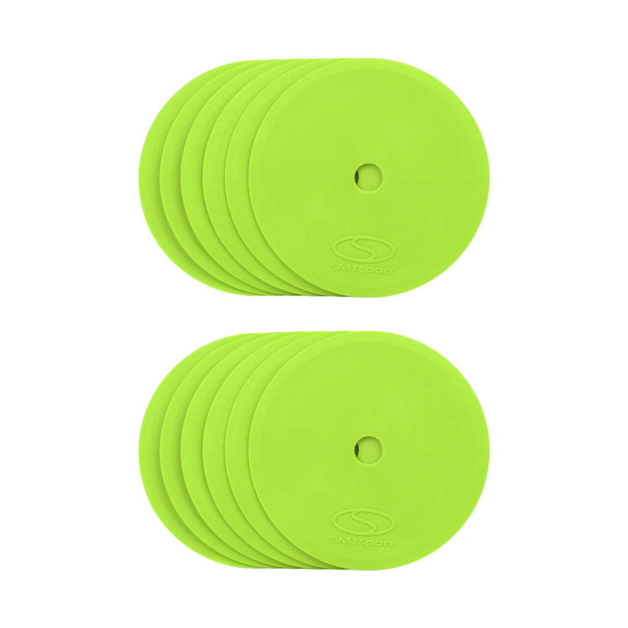 SMJ Znaczniki pola płaskie okrągłe 12 szt. zielone ZPO-G