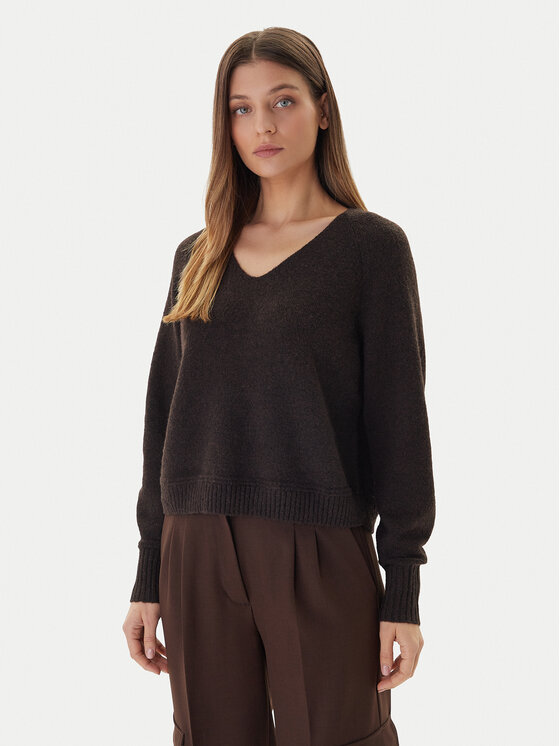 Vero Moda Sweter Aquarius 10331898 Brązowy Regular Fit