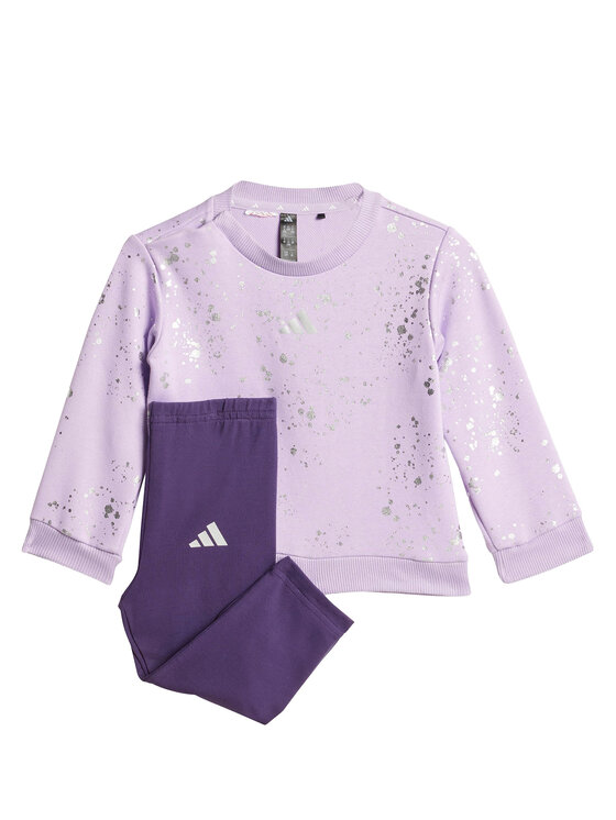 adidas Komplet bluza i legginsy Everyday Glam JW2434 Fioletowy Regular Fit