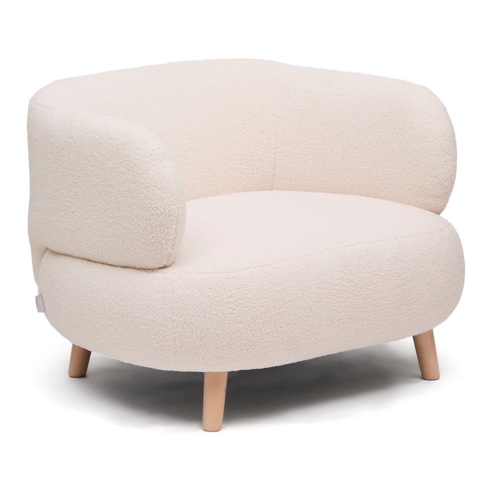 Beżowy fotel z materiału bouclé Luisa – Kave Home