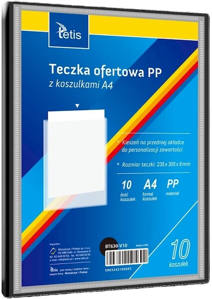 Teczka ofertowa A4 PP + 10 koszulek czarna