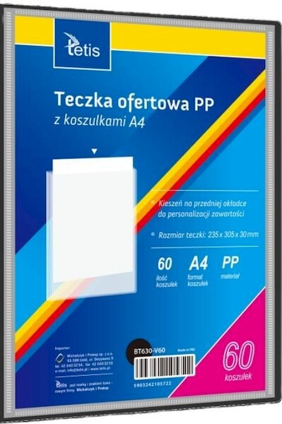 Teczka ofertowa A4 PP + 60 koszulek czarna