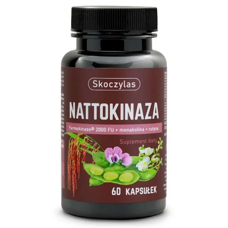Skoczylas Nattokinaza Fermokinase® 2000 FU + monakolina + rutyna, 60 kapsułek