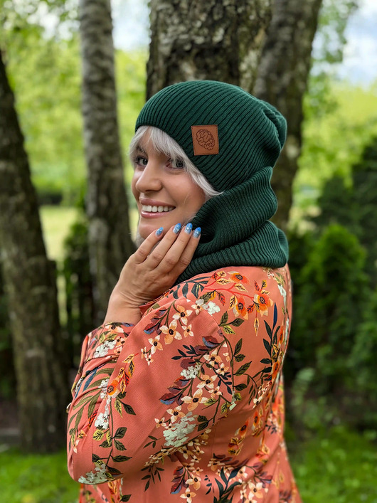 Bawełniany mały komin Zielony