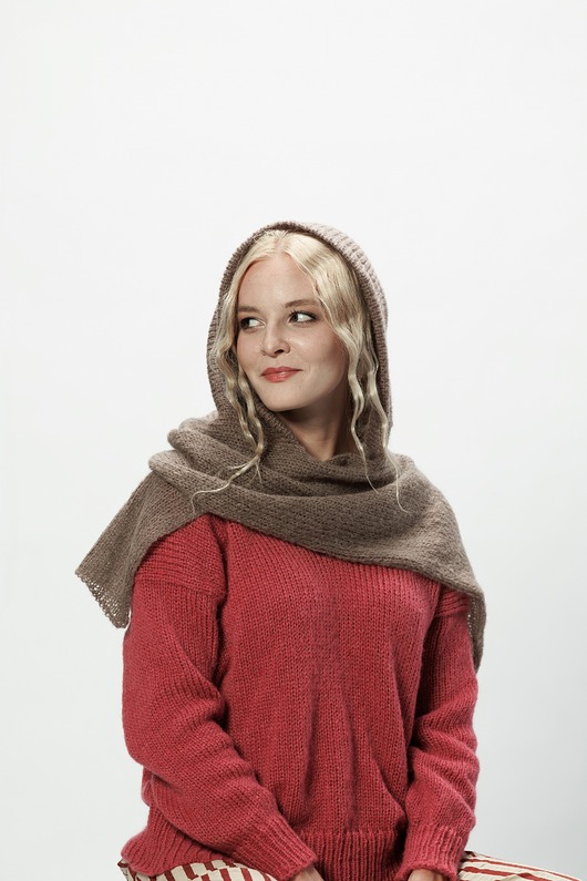 Alpaka kaptur Eliza - brązowy