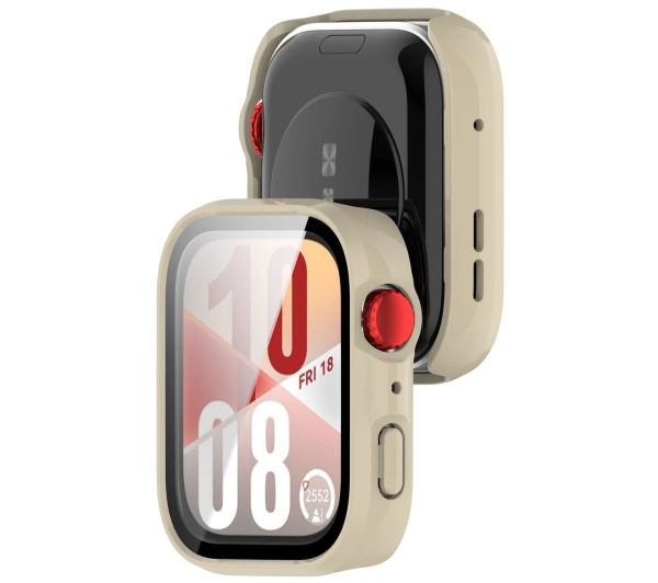 Bizon ze szkłem do Huawei Watch Fit 4 beżowy