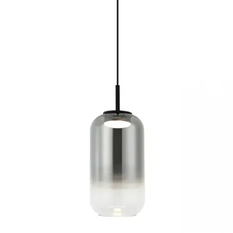 Sypialniana wisząca lampa 23217 LED 12W 3000K szklana przydymiona czarny