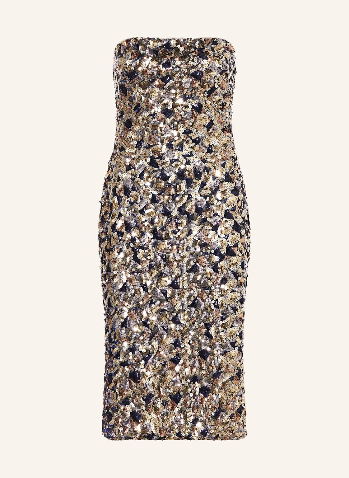 Adrianna Papell Sukienka Koktajlowa Z Cekinami gold