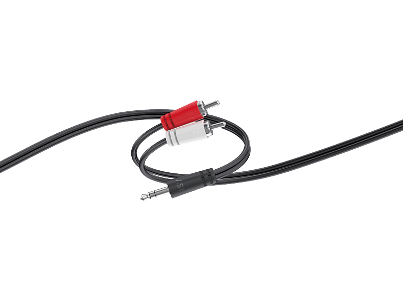 Kabel audio jack 3,5mm - 2x RCA ISY IAU-1026 3m Czarny