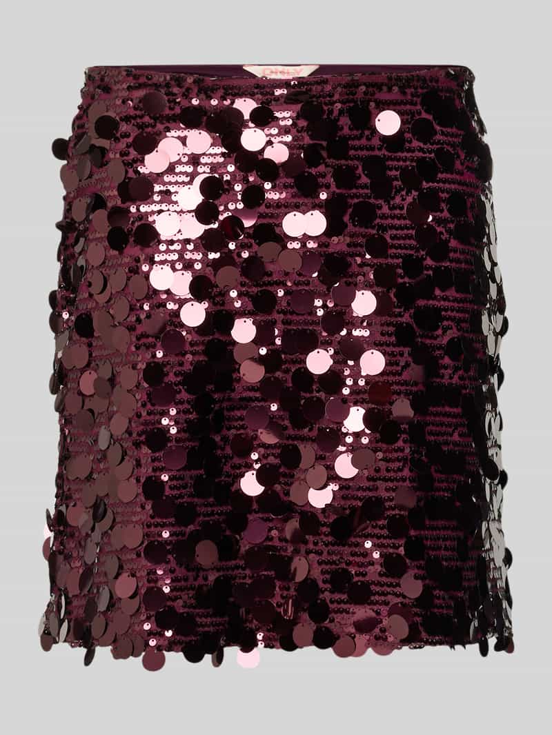 Spódnica mini z cekinowym obszyciem model ‘JADEL’