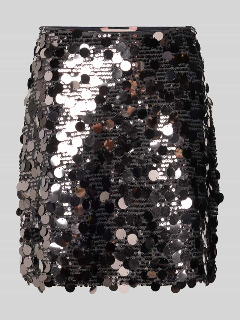 Spódnica mini z cekinowym obszyciem model ‘JADEL’