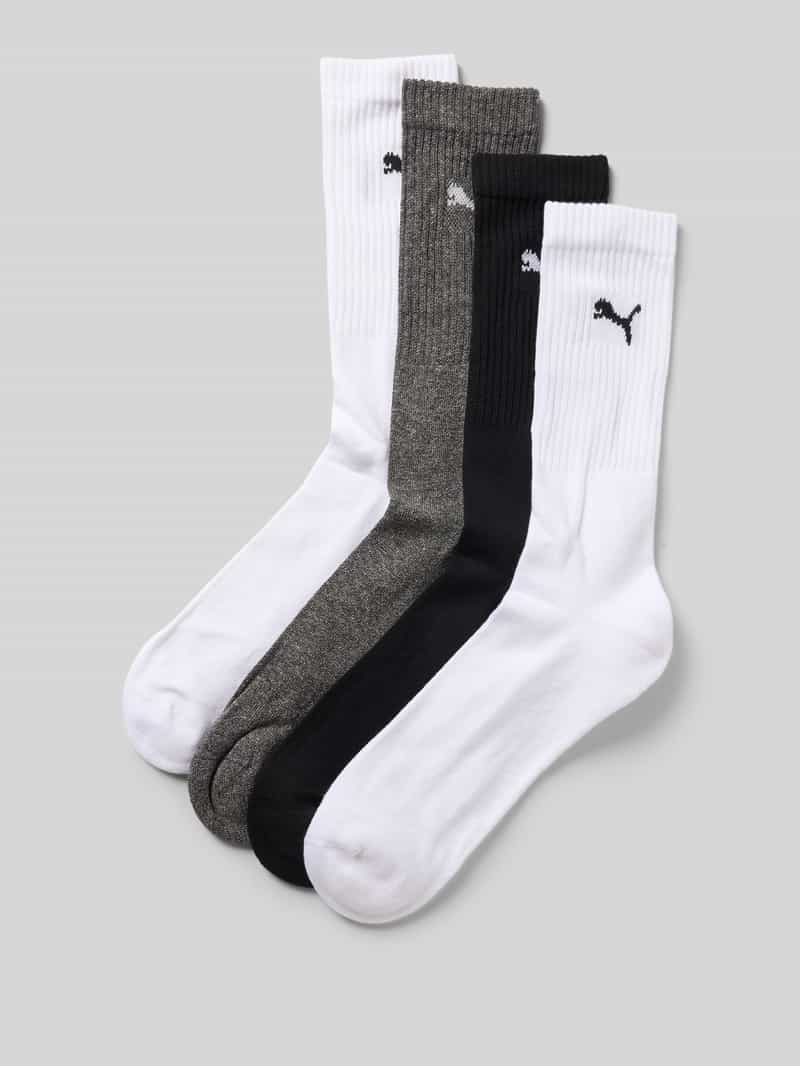 Skarpety z nadrukiem z logo w zestawie 4 szt.