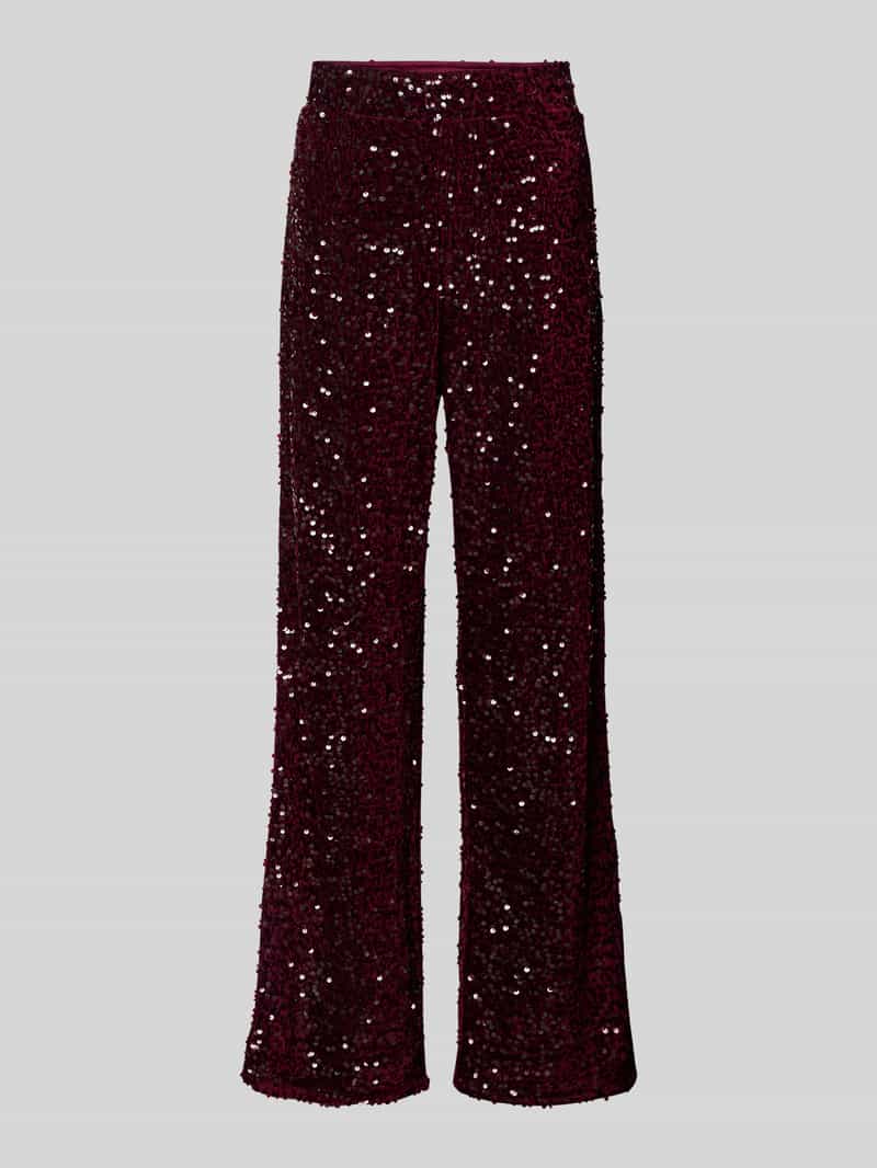 Spodnie szerokie z cekinowym obszyciem model ‘KAM’