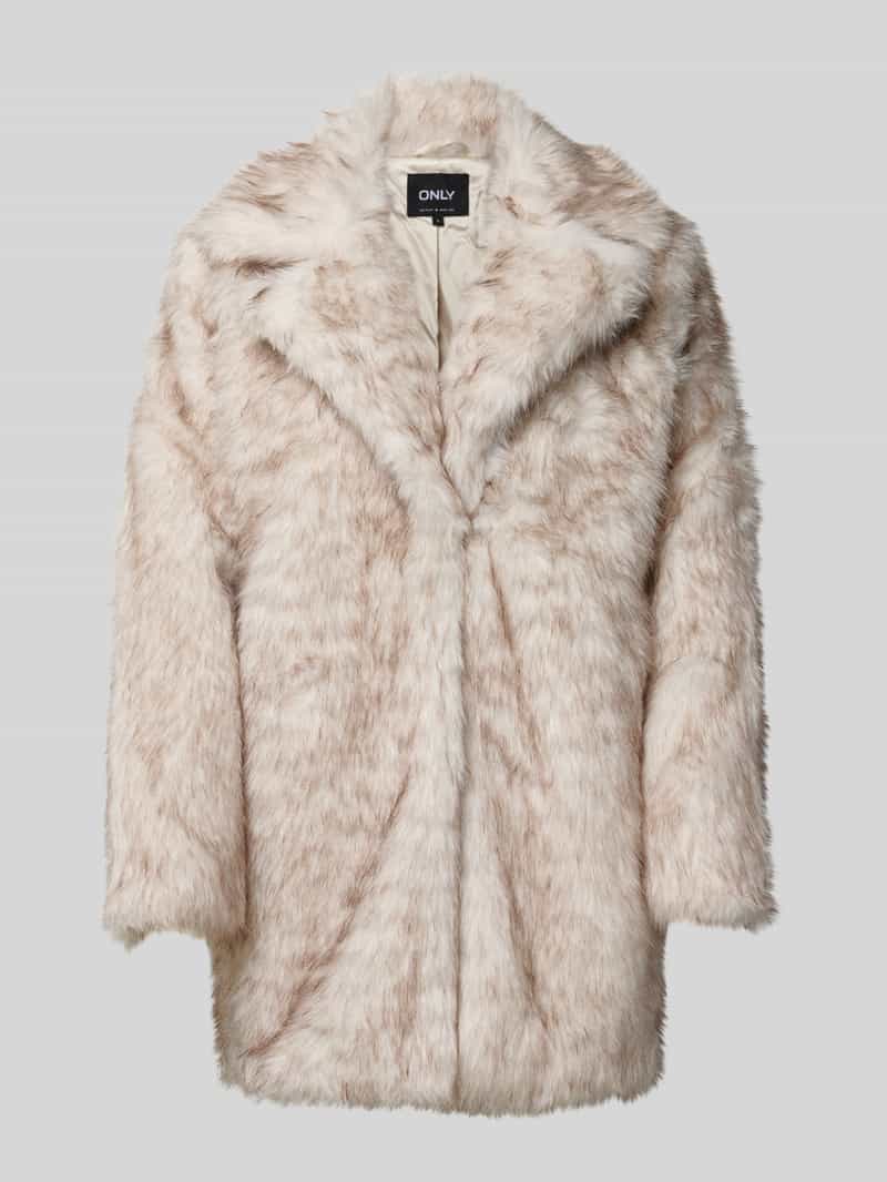 Kurtka z imitacji futra o pudełkowym kroju z kołnierzem typu fly-away model ‘DAWN LIFE’