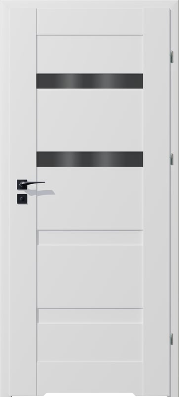 Artens Drzwi wewnętrzne 60 prawe łazienkowe z podcięciem wentylacyjnym przylgowe Parma Nero białe