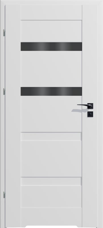 Artens Drzwi wewnętrzne 70 lewe łazienkowe z podcięciem wentylacyjnym przylgowe Parma Nero białe