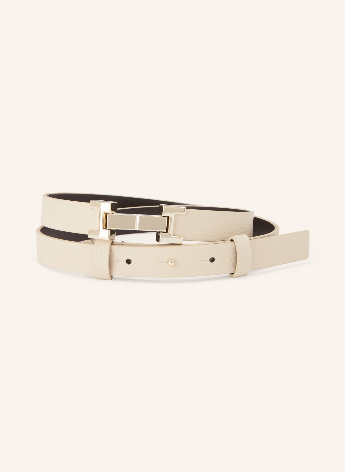 Reiss Pasek Skórzany beige
