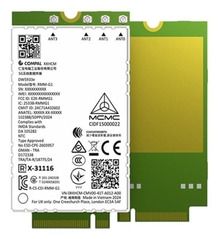 DELL DW5933E Wewnętrzny WWAN 4670 Mbit/s
