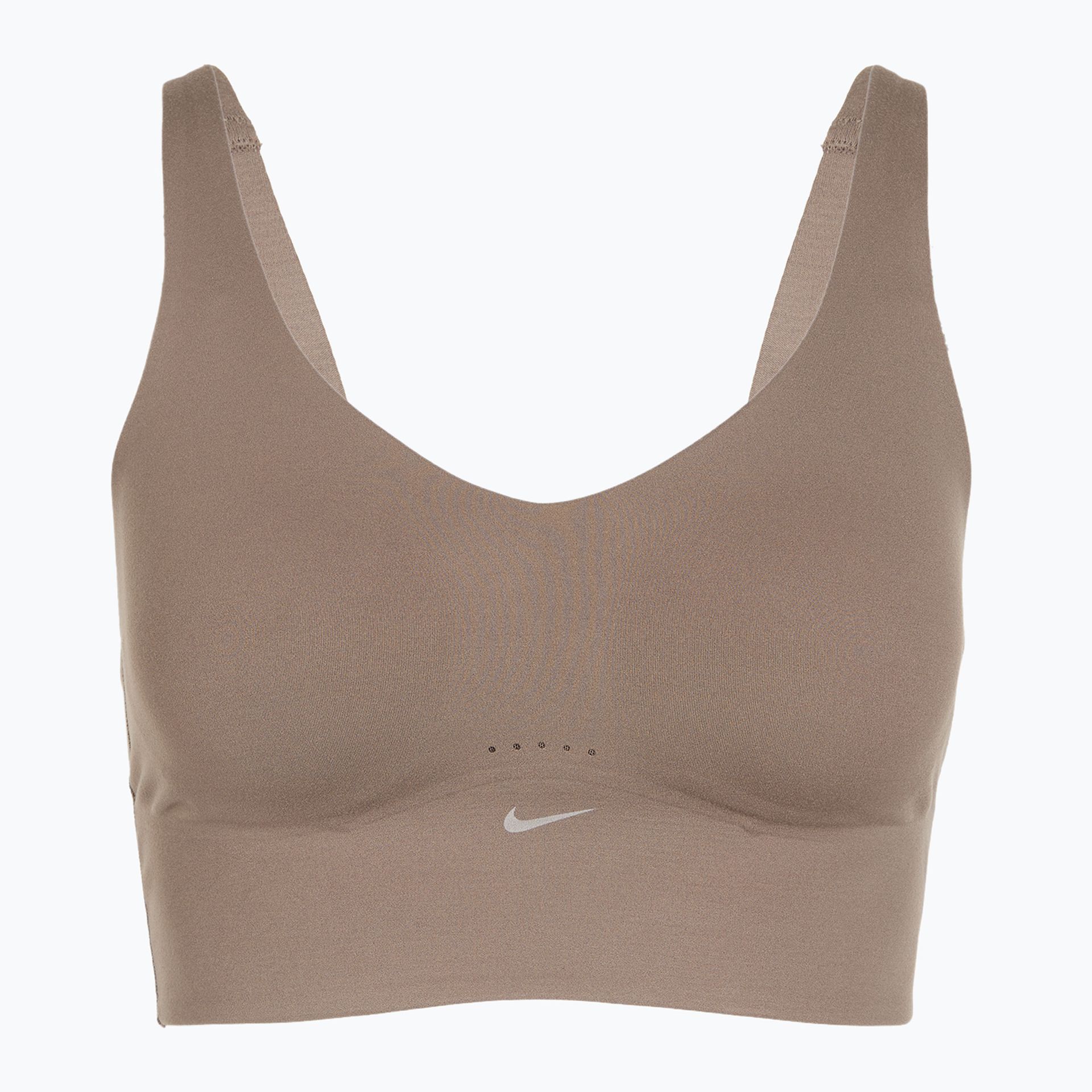 Biustonosz treningowy Nike Alate Medium Support Longline mink brown/white WYSYŁKA W 24H 30 DNI NA ZWROT