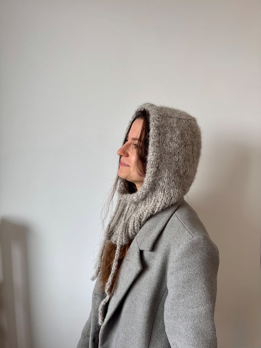 Kapturek Chmurka BIG Alpaka i Jedwab