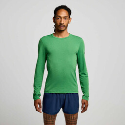 Saucony Koszulka męska Stopwatch Long Sleeve - Juniper Heather
