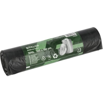 Worki na śmieci STALCO S-47688 300L (5 sztuk) Czarny