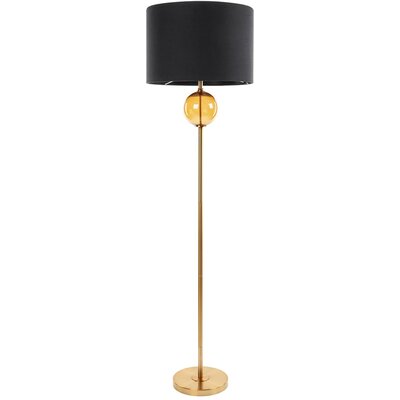 Lampa podłogowa EUROFIRANY Leona 467325 Czarno-złoty wysokość 165 cm