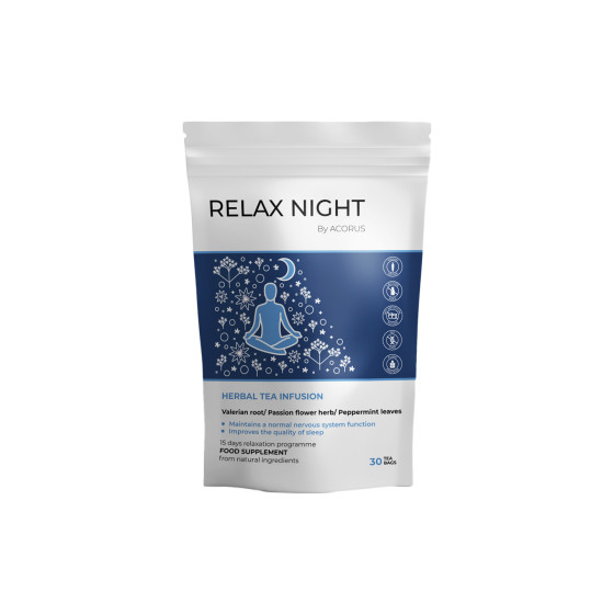 Ziołowa herbata ACORUS Relax Night, 2 x 30 szt.