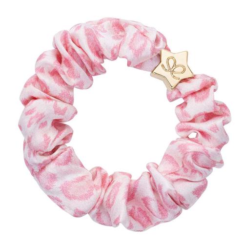 By Eloise London Silk Scrunchie Gold Star Gumka do włosów 1 szt Odcień Pink Leopard