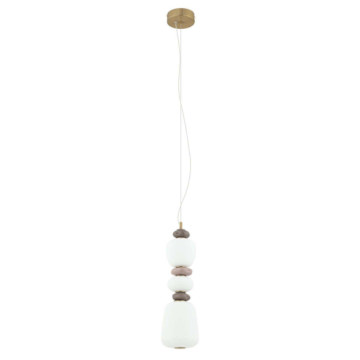 Lampa wisząca CERAMIC VERTICAL LED 19W- złoty/brązowy