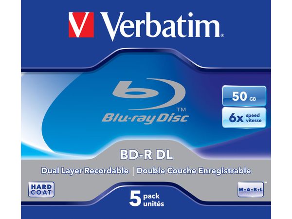 VERBATIM 50GB 6x BluRay Dual Layer BOX 5szt.
