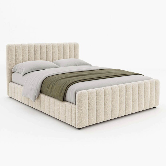 Łóżko tapicerowane SF1078 160x200 Boucle Beż #3