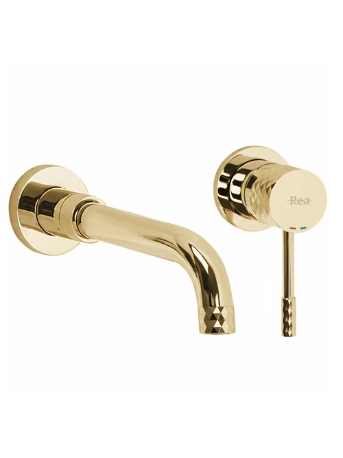 Rea Bateria umywalkowa podtynkowa box Lungo Diamond złota