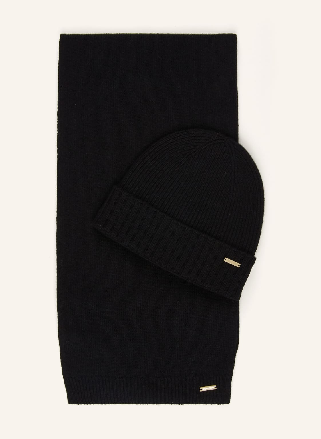 Woolrich Zestaw: Szalik I Czapka W Pudełku Prezentowym schwarz