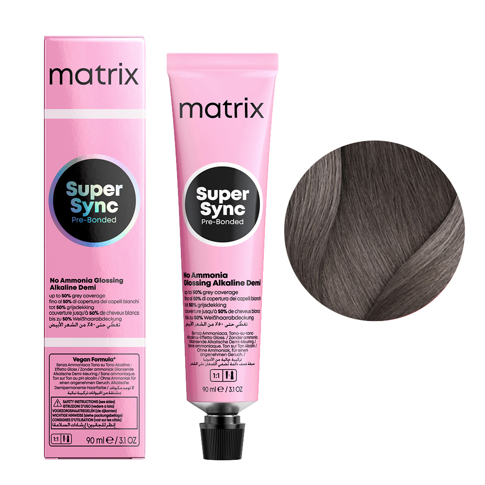 Matrix Super Sync Pre-Bonded, krem do koloryzacji ton w ton, 6T, 90ml
