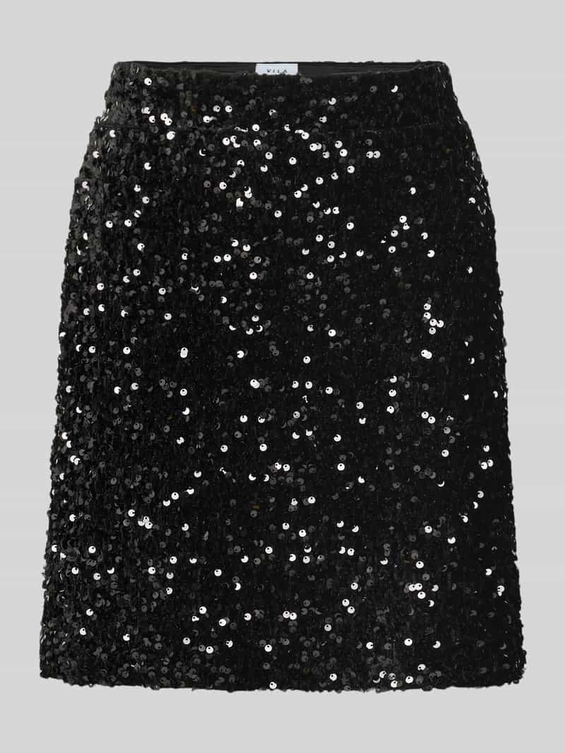 Spódnica mini z wysokim stanem i cekinami model ‘FAITH’