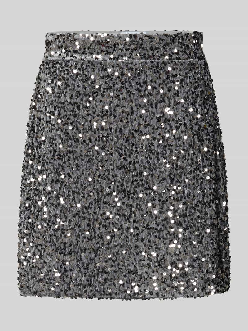 Spódnica mini z wysokim stanem i cekinami model ‘FAITH’