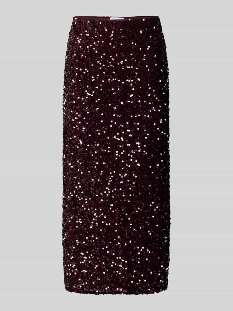 Spódnica midi z wysokim stanem i cekinami model ‘FAITH’