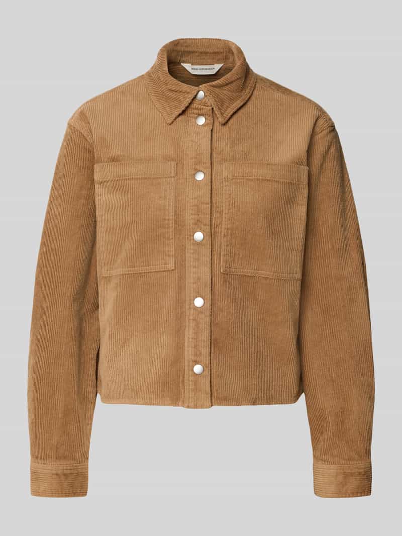 Bluzka koszulowa z listwą na zatrzaski model ‘Arcelle’